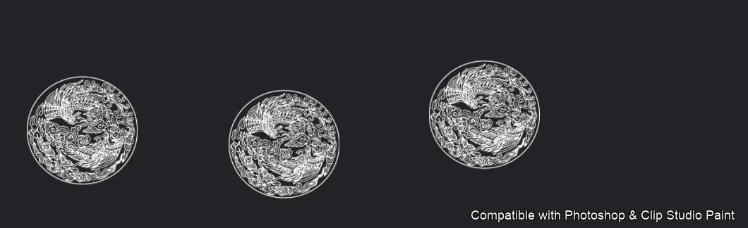 Dragon Ink Kit brush 50 of 64 — Photoshop & Clip Studio Paint .abr preview