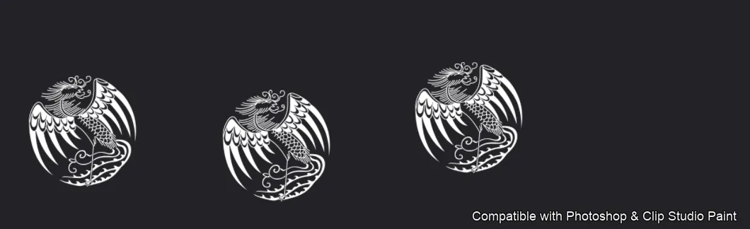 Dragon Ink Kit brush 52 of 64 — Photoshop & Clip Studio Paint .abr preview