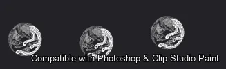 Dragon Ink Kit brush 53 of 64 — Photoshop & Clip Studio Paint .abr preview