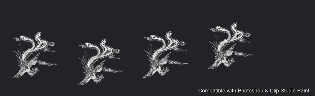 Dragon Ink Kit brush 55 of 64 — Photoshop & Clip Studio Paint .abr preview