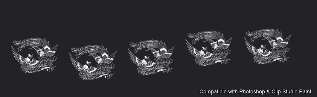 Dragon Ink Kit brush 60 of 64 — Photoshop & Clip Studio Paint .abr preview