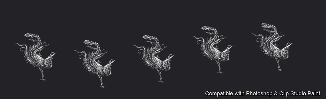 Dragon Ink Kit brush 62 of 64 — Photoshop & Clip Studio Paint .abr preview