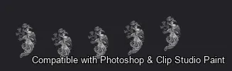 Dragon Ink Kit brush 64 of 64 — Photoshop & Clip Studio Paint .abr preview
