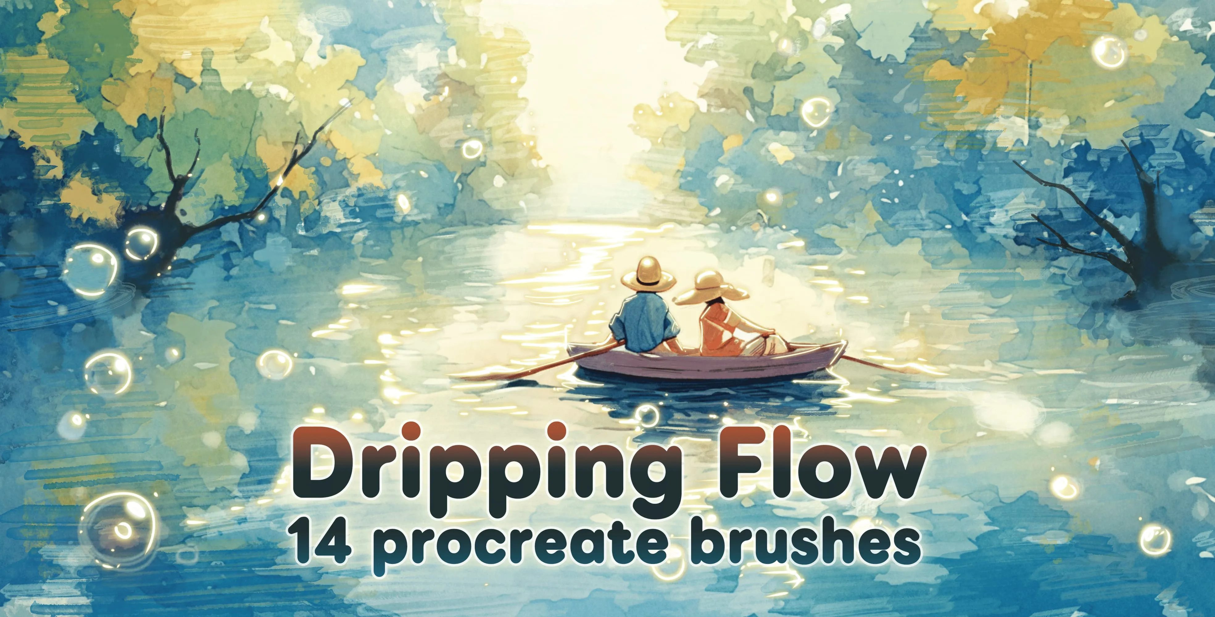 Dripping Flow Procreate brush set cover