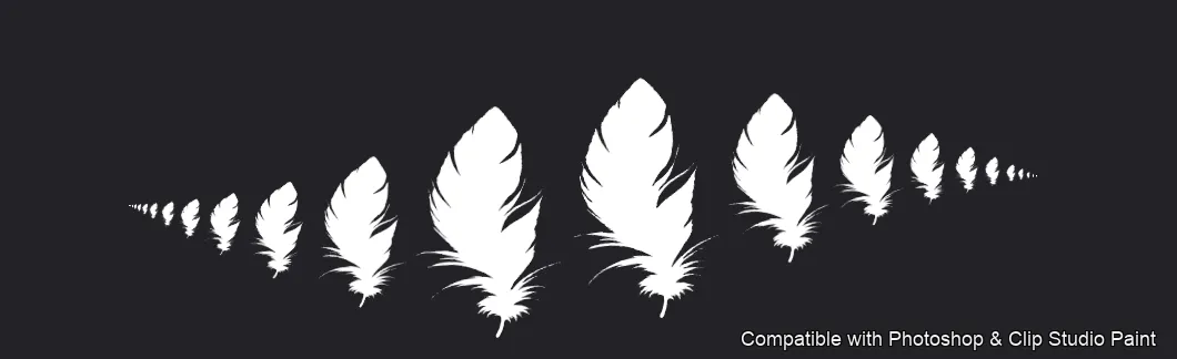 Feather Fall brush 5 of 26 — Photoshop & Clip Studio Paint .abr preview