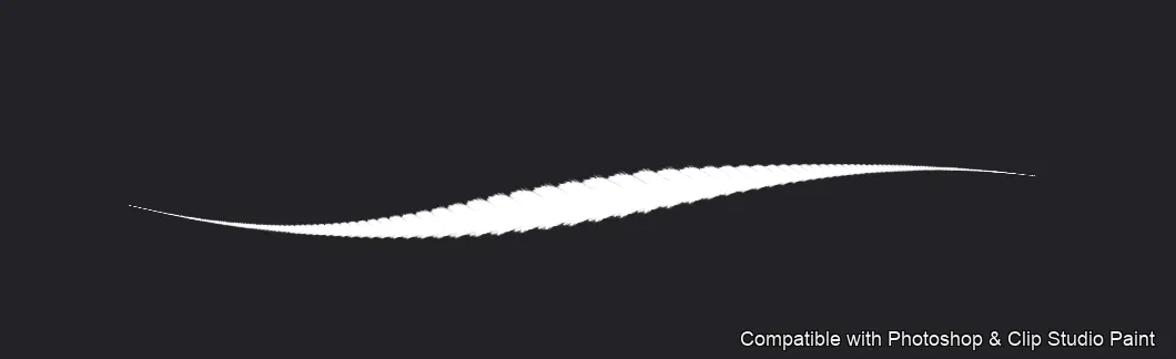 Feather Fall brush 8 of 26 — Photoshop & Clip Studio Paint .abr preview