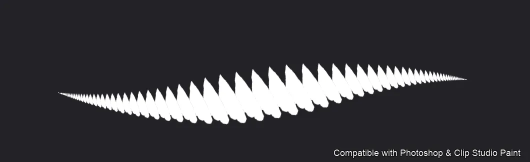 Feather Fall brush 10 of 26 — Photoshop & Clip Studio Paint .abr preview