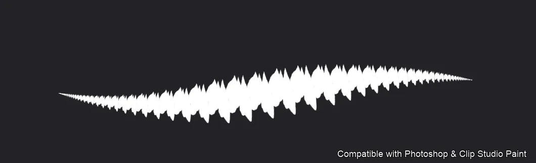 Feather Fall brush 11 of 26 — Photoshop & Clip Studio Paint .abr preview