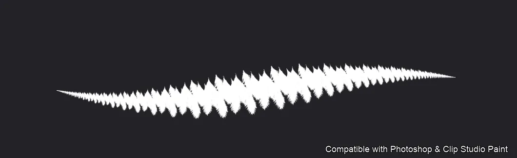 Feather Fall brush 12 of 26 — Photoshop & Clip Studio Paint .abr preview