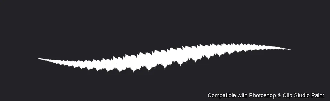Feather Fall brush 13 of 26 — Photoshop & Clip Studio Paint .abr preview