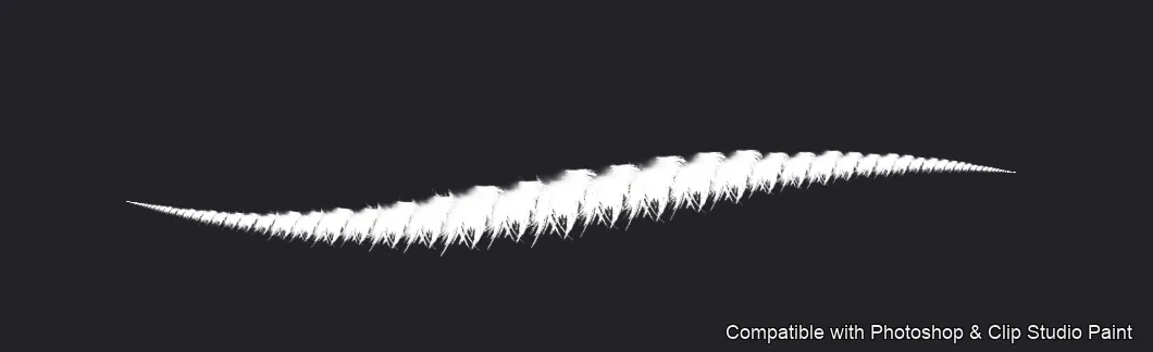 Feather Fall brush 14 of 26 — Photoshop & Clip Studio Paint .abr preview
