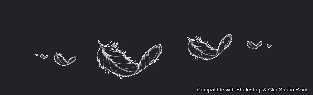 Feather Fall brush 15 of 26 — Photoshop & Clip Studio Paint .abr preview