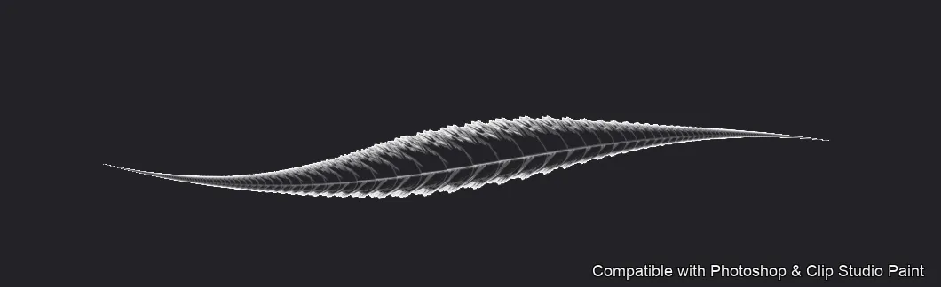 Feather Fall brush 20 of 26 — Photoshop & Clip Studio Paint .abr preview