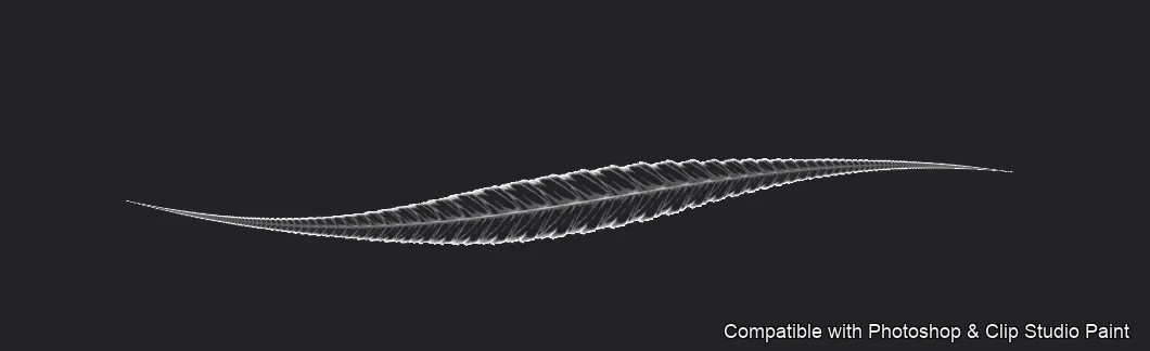 Feather Fall brush 21 of 26 — Photoshop & Clip Studio Paint .abr preview