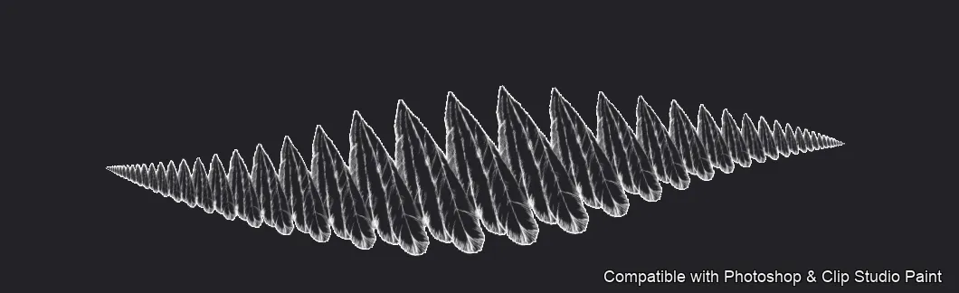 Feather Fall brush 22 of 26 — Photoshop & Clip Studio Paint .abr preview
