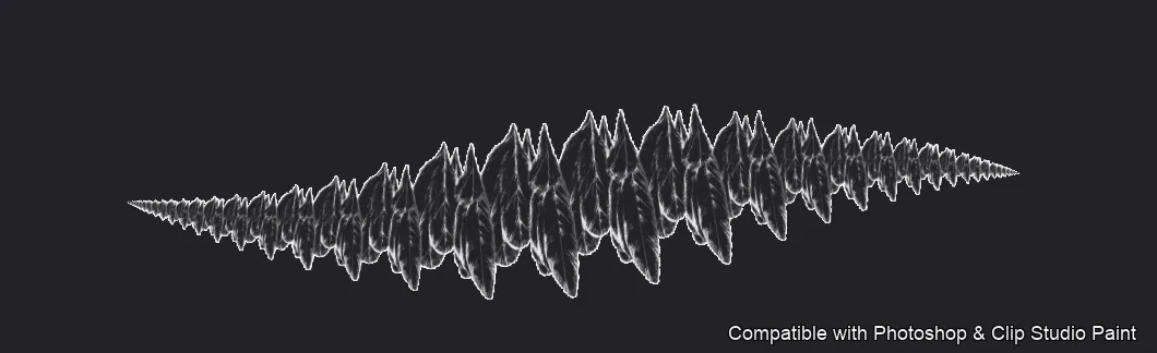 Feather Fall brush 23 of 26 — Photoshop & Clip Studio Paint .abr preview