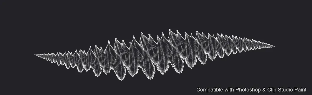 Feather Fall brush 24 of 26 — Photoshop & Clip Studio Paint .abr preview