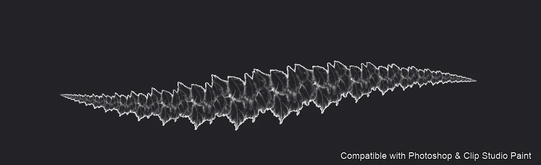 Feather Fall brush 25 of 26 — Photoshop & Clip Studio Paint .abr preview