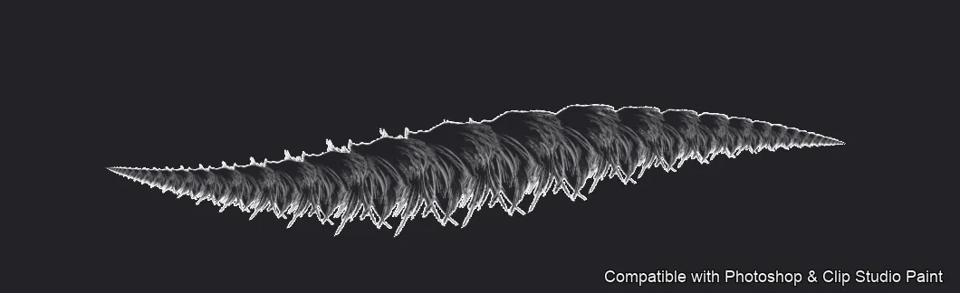 Feather Fall brush 26 of 26 — Photoshop & Clip Studio Paint .abr preview