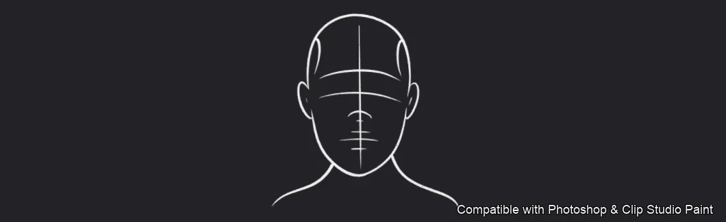 Femme Head Lab brush 1 of 35 — Photoshop & Clip Studio Paint .abr preview