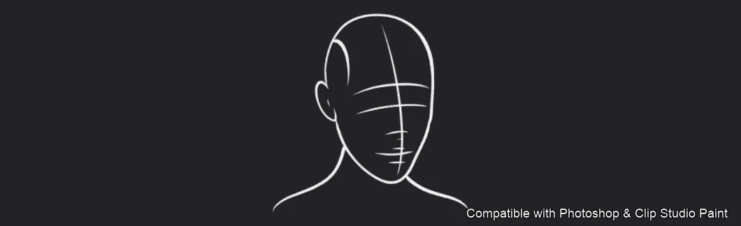 Femme Head Lab brush 2 of 35 — Photoshop & Clip Studio Paint .abr preview