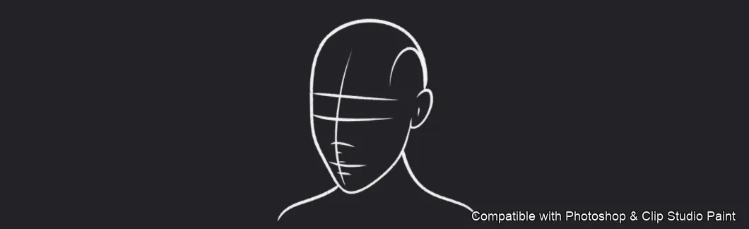 Femme Head Lab brush 7 of 35 — Photoshop & Clip Studio Paint .abr preview
