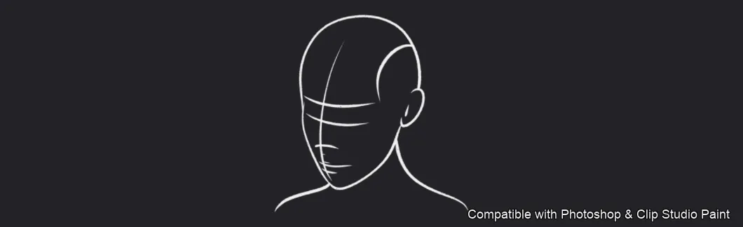 Femme Head Lab brush 8 of 35 — Photoshop & Clip Studio Paint .abr preview