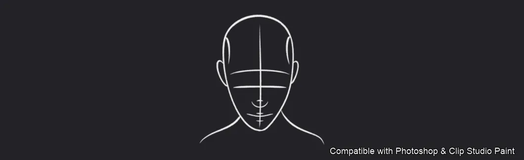 Femme Head Lab brush 10 of 35 — Photoshop & Clip Studio Paint .abr preview