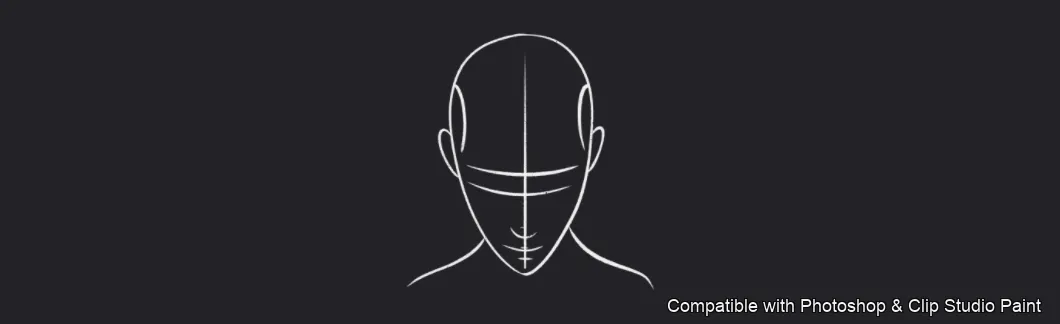 Femme Head Lab brush 11 of 35 — Photoshop & Clip Studio Paint .abr preview
