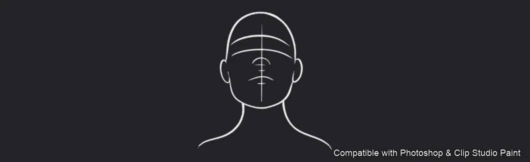 Femme Head Lab brush 12 of 35 — Photoshop & Clip Studio Paint .abr preview