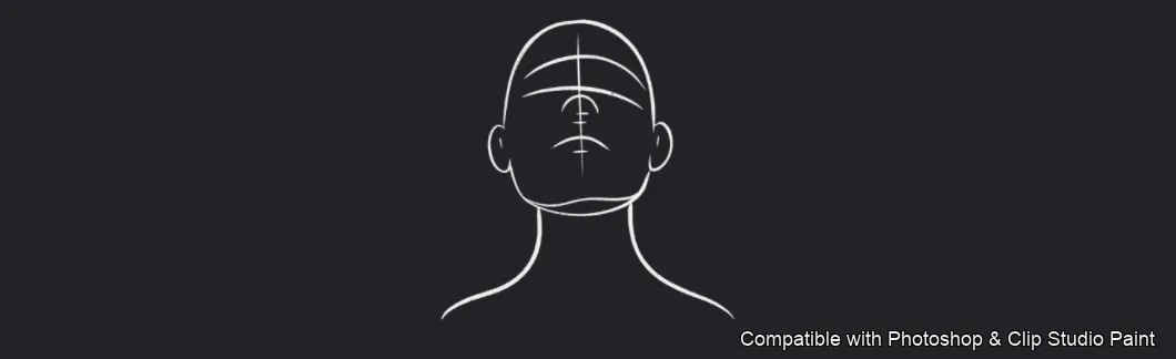 Femme Head Lab brush 13 of 35 — Photoshop & Clip Studio Paint .abr preview