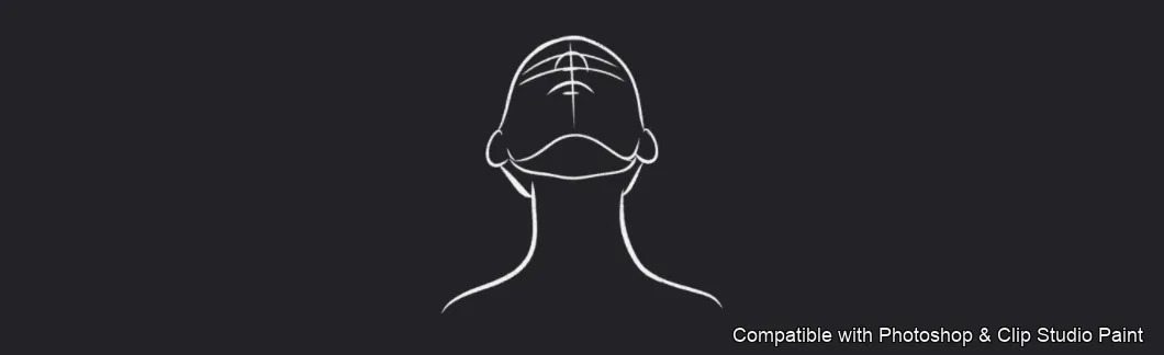 Femme Head Lab brush 15 of 35 — Photoshop & Clip Studio Paint .abr preview