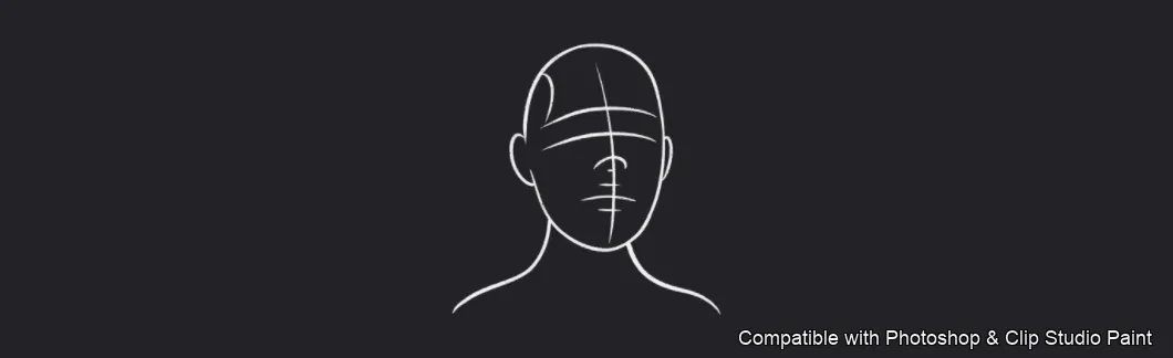 Femme Head Lab brush 16 of 35 — Photoshop & Clip Studio Paint .abr preview