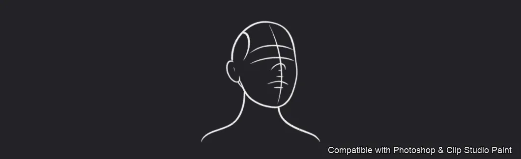 Femme Head Lab brush 17 of 35 — Photoshop & Clip Studio Paint .abr preview