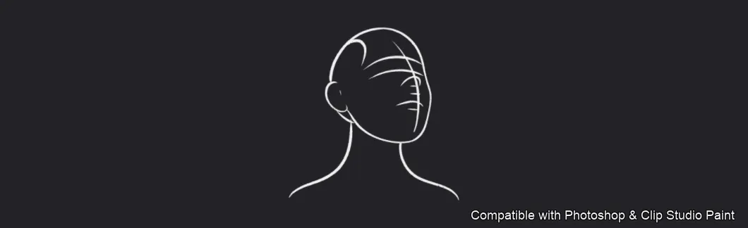 Femme Head Lab brush 18 of 35 — Photoshop & Clip Studio Paint .abr preview