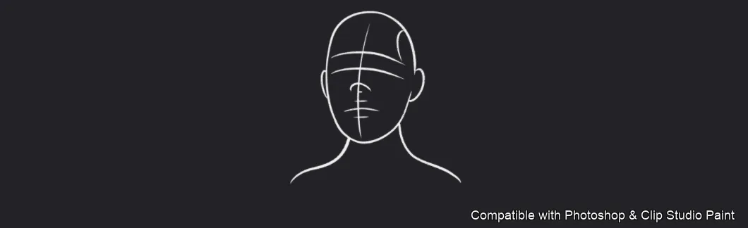 Femme Head Lab brush 23 of 35 — Photoshop & Clip Studio Paint .abr preview