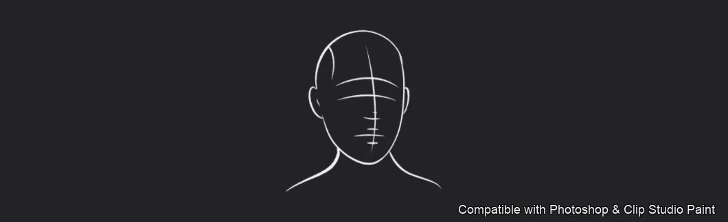 Femme Head Lab brush 24 of 35 — Photoshop & Clip Studio Paint .abr preview