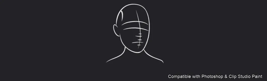Femme Head Lab brush 25 of 35 — Photoshop & Clip Studio Paint .abr preview