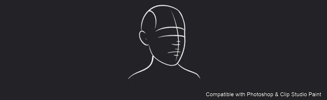 Femme Head Lab brush 27 of 35 — Photoshop & Clip Studio Paint .abr preview