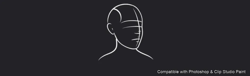 Femme Head Lab brush 28 of 35 — Photoshop & Clip Studio Paint .abr preview