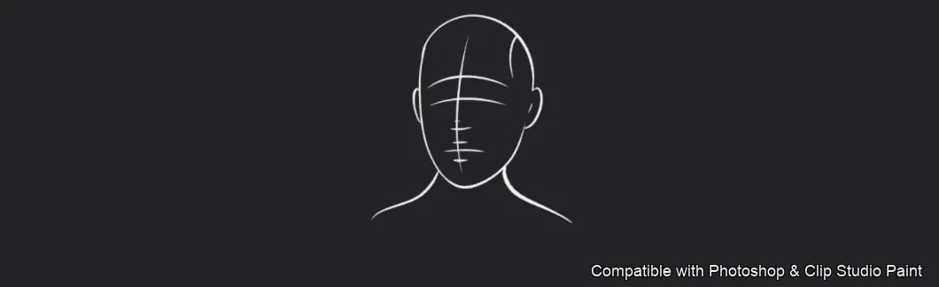 Femme Head Lab brush 30 of 35 — Photoshop & Clip Studio Paint .abr preview