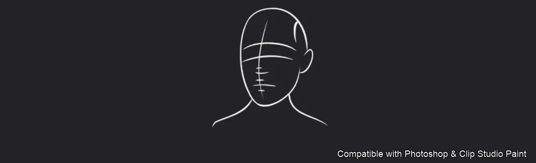 Femme Head Lab brush 31 of 35 — Photoshop & Clip Studio Paint .abr preview
