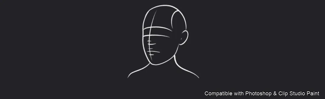 Femme Head Lab brush 33 of 35 — Photoshop & Clip Studio Paint .abr preview