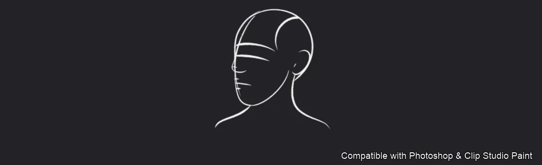 Femme Head Lab brush 35 of 35 — Photoshop & Clip Studio Paint .abr preview