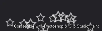 Festive Sparks brush 1 of 17 — Photoshop & Clip Studio Paint .abr preview