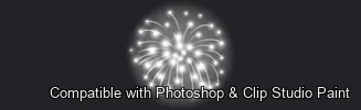 Festive Sparks brush 3 of 17 — Photoshop & Clip Studio Paint .abr preview