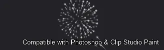 Festive Sparks brush 5 of 17 — Photoshop & Clip Studio Paint .abr preview