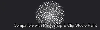 Festive Sparks brush 6 of 17 — Photoshop & Clip Studio Paint .abr preview