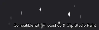 Festive Sparks brush 10 of 17 — Photoshop & Clip Studio Paint .abr preview