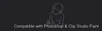 Figure Pose Flow brush 1 of 42 — Photoshop & Clip Studio Paint .abr preview